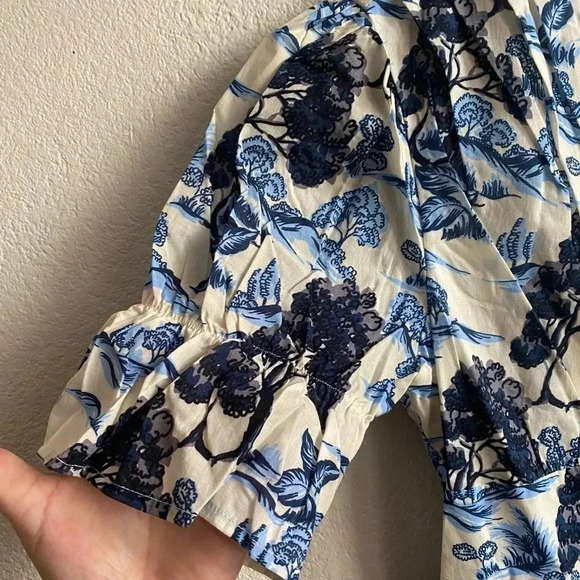 🆕Senlis Women Valentine Button Front Mulvari Floral Puff Sleeve Maxi Dress XS🆕 - Picture 8 of 16